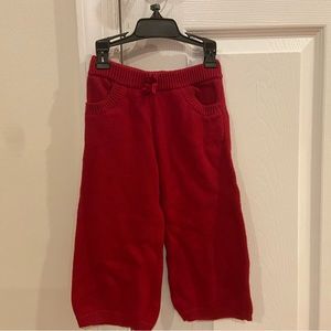 Janie and Jack Red 18-24m Knitted Pants